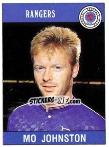 Sticker Mo Johnston - UK Football 1989-1990 - Panini