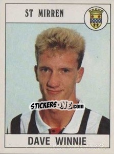 Sticker Dave Winnie - UK Football 1989-1990 - Panini