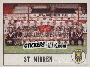 Figurina St Mirren Team - UK Football 1989-1990 - Panini
