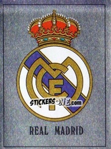 Sticker Real Madrid Badge - UK Football 1989-1990 - Panini