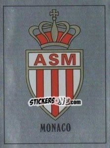 Sticker Monaco Badge - UK Football 1989-1990 - Panini