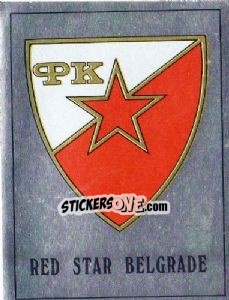 Sticker Red Star Belgrade Badge - UK Football 1989-1990 - Panini
