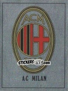 Cromo AC Milan Badge - UK Football 1989-1990 - Panini