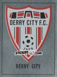 Sticker Derry City Badge - UK Football 1989-1990 - Panini