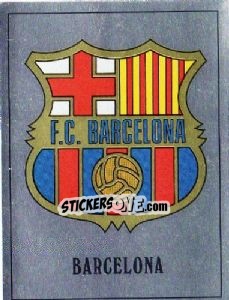 Sticker Barcelona Badge - UK Football 1989-1990 - Panini