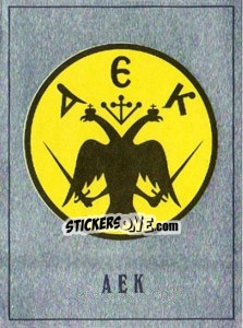 Sticker AEK Athens Badge - UK Football 1989-1990 - Panini