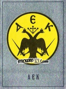 Sticker AEK Athens Badge - UK Football 1989-1990 n. 503 - Panini