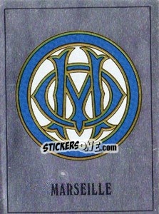 Sticker Marseille Badge - UK Football 1989-1990 - Panini