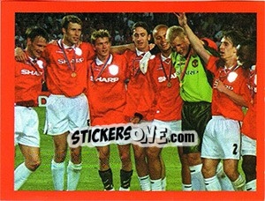 Figurina Celebration - Manchester United. Europe 2000 - Futera