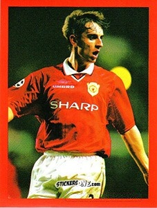 Cromo Gary Neville - Manchester United. Europe 2000 n. 68 - Futera