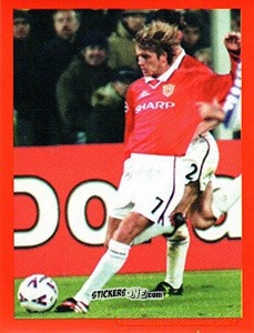Figurina David Beckham - Manchester United. Europe 2000 n. 83 - Futera