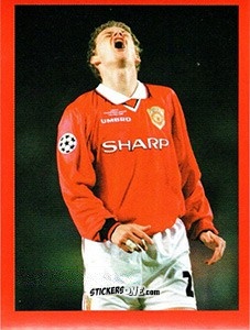 Figurina Ole Gunnar Solskjaer - Manchester United. Europe 2000 n. 103 - Futera