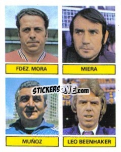 Sticker Fdez. Mora / Miera / Muñoz / Leo Benenhaker - Liga Spagnola 1981-1982
 n. E3 - Colecciones ESTE
