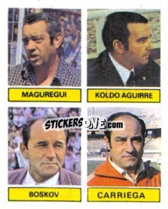 Sticker Maguregui / Koldo Aguirre / Boskov / Carriega - Liga Spagnola 1981-1982
 - Colecciones ESTE