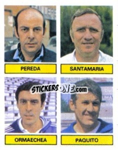 Sticker Pereda / Santamaría / Ormaechea / Paquito - Liga Spagnola 1981-1982
 n. E5 - Colecciones ESTE