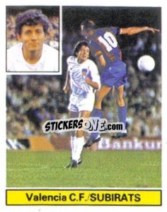 Cromo Subirats - Liga Spagnola 1981-1982
 - Colecciones ESTE