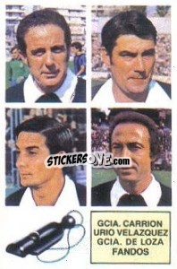 Cromo García Carrión / Urio Velázquez / García de Loza / Fandos - Liga Spagnola 1982-1983
 n. A6 - Colecciones ESTE