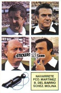 Sticker Navarrete / Fco. Martinez / B. Del Barrio / Schez. Molina - Liga Spagnola 1982-1983
 - Colecciones ESTE