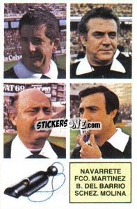 Sticker Navarrete / Fco. Martinez / B. Del Barrio / Schez. Molina - Liga Spagnola 1982-1983
 n. A1 - Colecciones ESTE