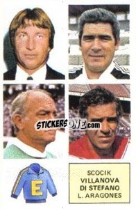 Sticker Scocik / Villanova / Di Stéfano / L. Aragonés - Liga Spagnola 1982-1983
 n. E4 - Colecciones ESTE