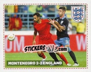 Sticker VS Montenegro (Away) - England 2012 n. 45 - Topps