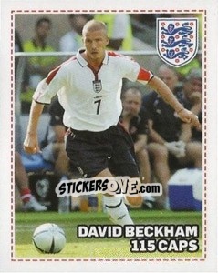 Sticker 115 - David Beckham - England 2012 n. 190 - Topps