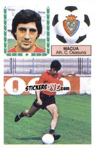 Sticker Macua - Liga Spagnola 1983-1984
 - Colecciones ESTE
