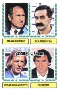 Sticker Manolo Cardo / Azkargorta / Menotti / Clemente - Liga Spagnola 1983-1984
 - Colecciones ESTE