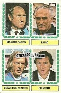 Sticker Manolo Cardo / Pavic / Menotti / Clemente - Liga Spagnola 1983-1984
 n. E4a - Colecciones ESTE