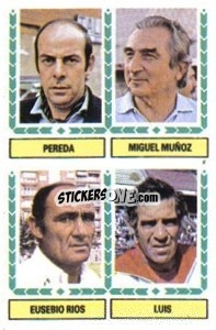 Sticker Pereda / Miguel Muñoz / Eusebio Rios / Luis Aragones - Liga Spagnola 1983-1984
 - Colecciones ESTE