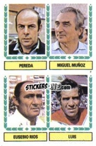Sticker Pereda / Miguel Muñoz / Eusebio Rios / Luis Aragones - Liga Spagnola 1983-1984
 n. E2 - Colecciones ESTE