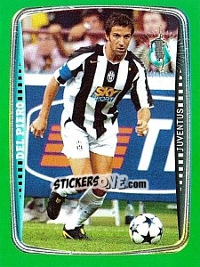 Sticker Del Piero (Juventus) - Obiettivo Campionato 2004-2005 n. 221 - Panini