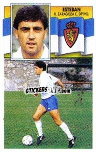 Cromo 11bis Esteban (Zaragoza, sin publico, double imagen) - Liga Spagnola 1990-1991
 - Colecciones ESTE