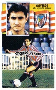 Cromo 36 Valverde (Athletic Bilbao) - Liga Spagnola 1990-1991
 - Colecciones ESTE