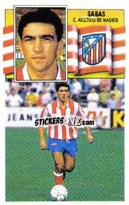 Cromo 7 Sabas (Atletico Madrid, valla Jeans)