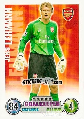 Sticker Jens Lehmann - English Premier League 2007-2008. Match Attax n. 1 - Topps