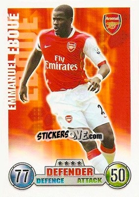 Sticker Emmanuel Eboue - English Premier League 2007-2008. Match Attax n. 3 - Topps