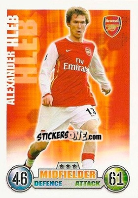 Sticker Alexander Hleb - English Premier League 2007-2008. Match Attax n. 8 - Topps