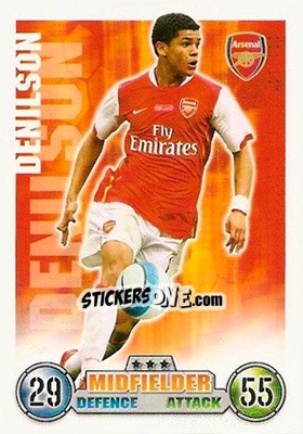Sticker Denilson - English Premier League 2007-2008. Match Attax n. 9 - Topps