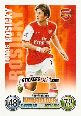 Cromo Tomas Rosicky - English Premier League 2007-2008. Match Attax - Topps
