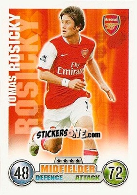 Sticker Tomas Rosicky - English Premier League 2007-2008. Match Attax n. 11 - Topps