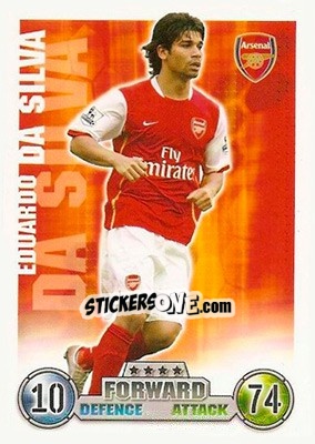 Sticker Eduardo Da Silva - English Premier League 2007-2008. Match Attax n. 12 - Topps