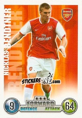 Sticker Nicklas Bendtner - English Premier League 2007-2008. Match Attax - Topps