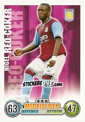 Sticker Nigel Reo-Coker - English Premier League 2007-2008. Match Attax - Topps