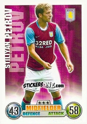 Cromo Stiliyan Petrov - English Premier League 2007-2008. Match Attax n. 29 - Topps