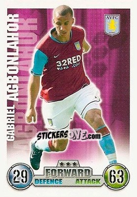 Sticker Gabriel Agbonlahor - English Premier League 2007-2008. Match Attax n. 30 - Topps