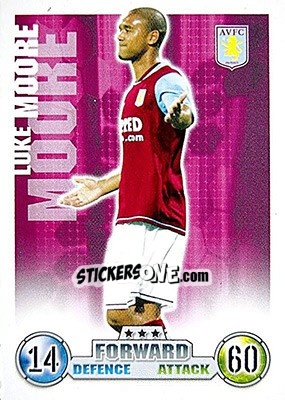 Sticker Luke Moore - English Premier League 2007-2008. Match Attax n. 31 - Topps