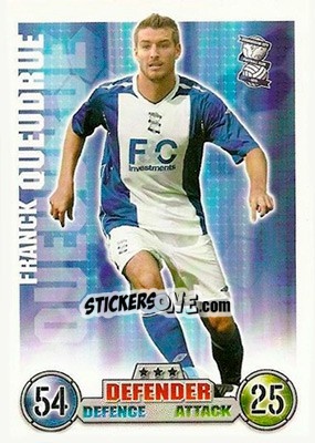 Sticker Franck Queudrue - English Premier League 2007-2008. Match Attax n. 34 - Topps