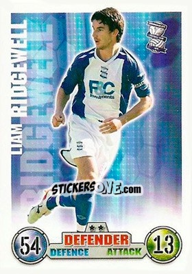 Sticker Liam Ridgewell - English Premier League 2007-2008. Match Attax n. 35 - Topps