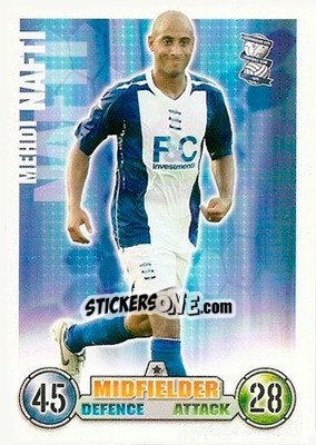 Sticker Mehdi Nafti - English Premier League 2007-2008. Match Attax - Topps